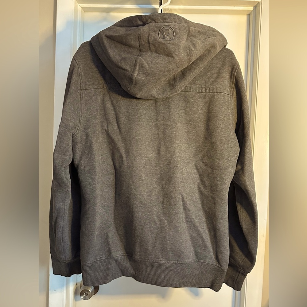 Lululemon West Coast Heavy Zip Up Hoodie Heathered Dark Slate Gray Men’s Medium - Picture 4 of 16